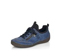 Rieker Women Lace-Up Shoes 52573, Ladies Comfort Shoes,Comfort Low Shoe,Laces,Comfortable,Blue (Blau Kombi / 14),40 EU / 6.5 UK