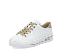 Rieker Women Lace-Up Shoes L88W2, Ladies Comfort Shoes,Comfort Low Shoe,Laces,Comfortable,White (Weiss / 80),37 EU / 4 UK