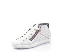 Rieker Women Lace-Up Shoes L9427, Ladies Casual lace-up Shoes,Sneakers,Removable Insole,Laces,Sporty,Casual Shoe,White (Weiss / 80),42 EU / 8 UK