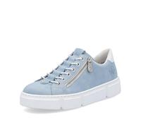 Rieker Women Lace-Up Shoes N5952, Ladies Casual lace-up Shoes,Sneakers,Removable Insole,Sneaker,Sporty,Casual Shoe,Blue (Blau / 10),40 EU / 6.5 UK