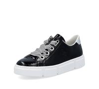 Rieker Women Lace-Up Shoes N59A2, Ladies Casual lace-up Shoes,Sneakers,Removable Insole,Laces,Sporty,Casual Shoe,Black (Schwarz / 00),37 EU / 4 UK