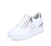 Rieker Women Lace-Up Shoes N8321, Ladies Casual lace-up Shoes,Sneakers,Removable Insole,Casual Shoe,Low Shoe,White (Weiss / 80),39 EU / 6 UK