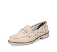 Rieker Women Loafers 51865, Ladies Slippers,College Shoes,Loafer,Low Shoes,Elegant,Business Shoes,Suit Shoes,Office,Beige (Beige / 60),38 EU / 5 UK