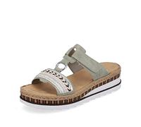 Rieker Women Loafers V79M6, Ladies Slippers,Slip-on Shoes,Leisure Shoes,Open wrap-up,Green (grün / 52),41 EU / 7.5 UK