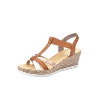 Rieker Women’s 61995 Closed Toe Sandals, Blau (Bianco/Cayenne/Skin 81), 5 UK