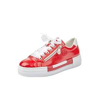 Rieker Women’s Frühjahr/Sommer N49c2 Low-Top Sneakers, Red (Flamme/Weiss/ 33 33), 8 UK