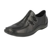 Rieker Leather Slip-On Loafers Black