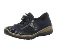 Rieker Women's N3268 Slip On Trainers, Blue (Schwarz/Pazifik/Baltik/Schwarz 01), 6 UK