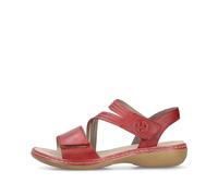 Rieker Women’s Sphere 65964 leather twin adjustable strap sandals (Red, UK Footwear Size System, Adult, Women, Numeric, Medium, 6)