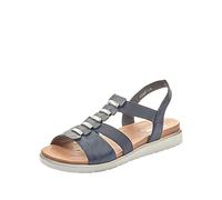 Rieker Women’s V5051 T-Bar, Blue Pacific 14, 6 UK