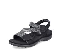 Rieker Women Sandals 64870, Ladies Strappy Sandals,Summer Shoe,Summer Sandal,Comfortable,Flat,Black (Schwarz / 00),40 EU / 6.5 UK