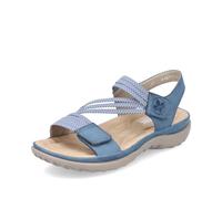 Rieker Women Sandals 64870, Ladies Strappy Sandals,Summer Shoe,Summer Sandal,Comfortable,Flat,Blue (Blau / 14),41 EU / 7.5 UK