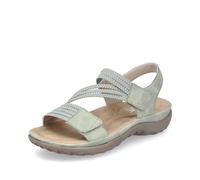 Rieker Women Sandals 64870, Ladies Strappy Sandals,Summer Shoe,Summer Sandal,Comfortable,Flat,Green (grün / 52),39 EU / 6 UK