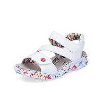 Rieker Women Sandals 67870, Ladies Strappy Sandals,Summer Shoe,Summer Sandal,Comfortable,Flat,White (Weiss / 80),37 EU / 4 UK