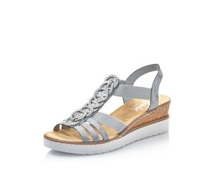 Rieker Women Sandals V38H8, Ladies Strappy Sandals