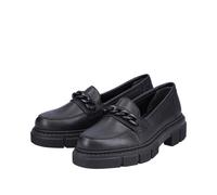 Rieker Women Slipper Sneaker Shoes Black Leather M3861