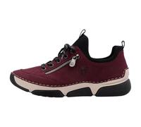 (Red, UK 6) Ladies Sneakers By Rieker Lace Up Shoes 45973