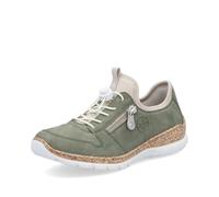 Rieker Women Trainers N42G0, Ladies Low-Tops,Removable Insole,Low Shoe,Street Shoes,Leisure,Sporty,Green (grün / 52),37 EU / 4 UK