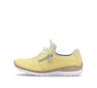 Rieker Women Trainers N42G0, Ladies Low-Tops,Removable Insole,Low Shoe,Street Shoes,Leisure,Sporty, (Lemon, UK Footwear Size System, Adult, Women, Numeric, Medium, 7.5)
