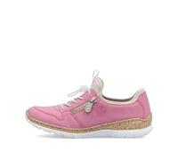 Rieker Women Trainers N42G0, Ladies Low-Tops,Removable Insole,Low Shoe,Street Shoes,Leisure,Sporty, (Pink, UK Footwear Size System, Adult, Women, Numeric, Medium, 4)