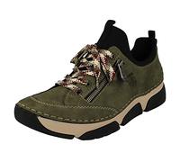 Rieker Women's Slip-On Trainers 45913, Women's Low Shoes, Green Combi, 6 UK