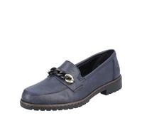 Rieker Women's 51869 Loafers, Blue, 3.5 UK