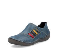 Rieker 52560-14 Blue Womens Comfort Slip On Shoes in a Plain Synthetic in Size 40