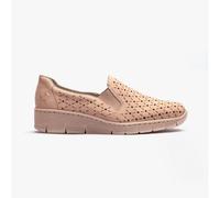 Rieker Womens 53795-60 Ladies Slip-On Trainers Beige - Size UK 7.5