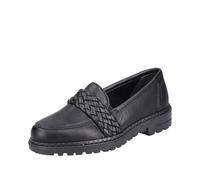Rieker Women's 54850 Loafer, Black, 8 UK