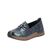 Rieker 58960-90 Teal Croc Womens loafers in a Plain Synthetic in Size 38