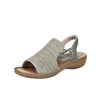 Rieker Women's 60843 Open Wedge Sandals, Green, 6.5 UK