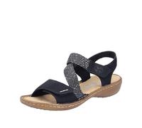 Rieker Women's 60862 Ankle Strap Sandals, Black, 6.5 UK