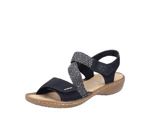Rieker Women's 60862 Strappy Sandals, Black 00, 5 UK