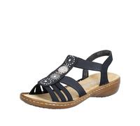 Rieker Women's 608g9-45 Sandals, Blue 14, 6.5 UK