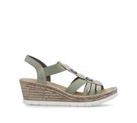Rieker Women's 619b2 Sandals, Green, 6 UK