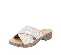 Rieker Women's 62288 Mules, Beige, 7.5 UK