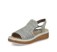 Rieker Women's 62741 Wedge Sandals, Green, 38 EU