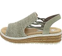 Rieker Women's 62741 Wedge Sandals, Green, 41 EU