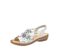 Rieker Women's 628d1 Sandal, Ice Multi White 90, 6 UK