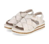 Rieker Women's 62908 Wedge Sandals, Beige, 6.5 UK