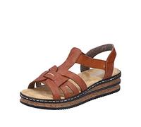 Rieker Women's 62918 Sandal, Brown, 6.5 UK