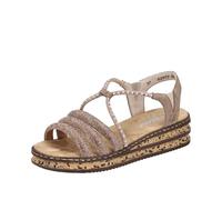 Rieker Women's 62977 Metallic Wedge Sandals, 41 EU