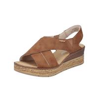 Rieker Women's 63782 Wedge Sandals, Brown, 41 EU