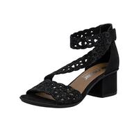 Rieker Women's 64657 Strappy Sandals, Black, 38 EU