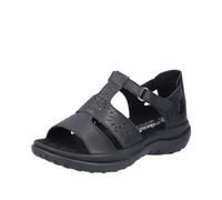 Rieker Women's 64865 Sandal, Black, 8 UK