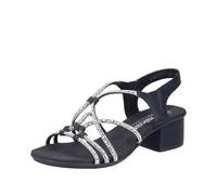 Rieker Women's 64970 Strappy Sandals, Black, 6 UK