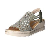 Rieker Women's 67465 Wedge Sandals, Green, 38 EU