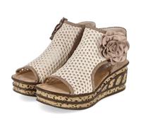Rieker Women's 68180 Wedge Sandals, Beige, 41 EU