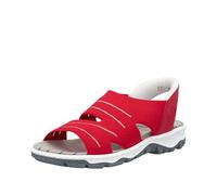 Rieker Red Elasticated Sandals for Ladies | Rieker 68895-33 Colour: Red, Size: EU 41 / UK 7.5