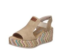 Rieker Women's 69472 Wedge Sandals, Beige, 40 EU
